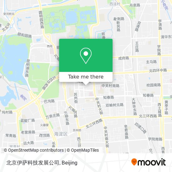 北京伊萨科技发展公司 map