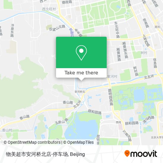 物美超市安河桥北店-停车场 map