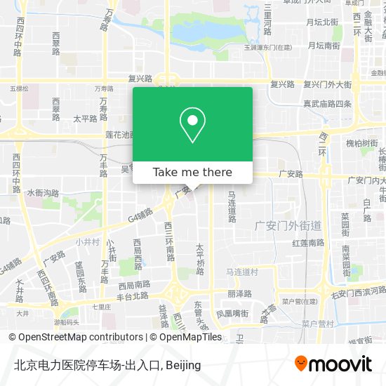 北京电力医院停车场-出入口 map