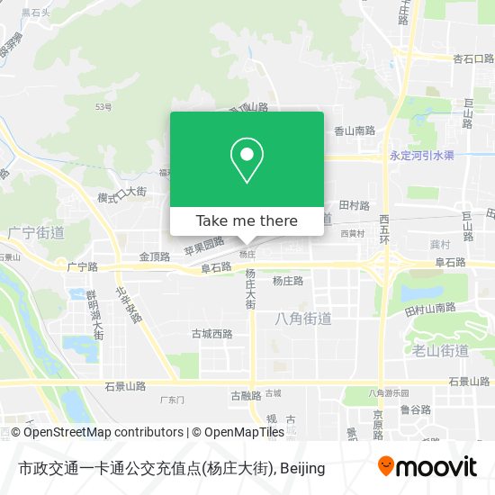 市政交通一卡通公交充值点(杨庄大街) map