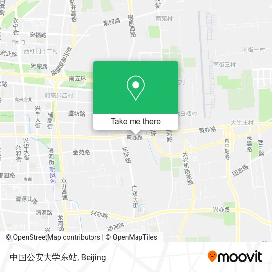 中国公安大学东站 map