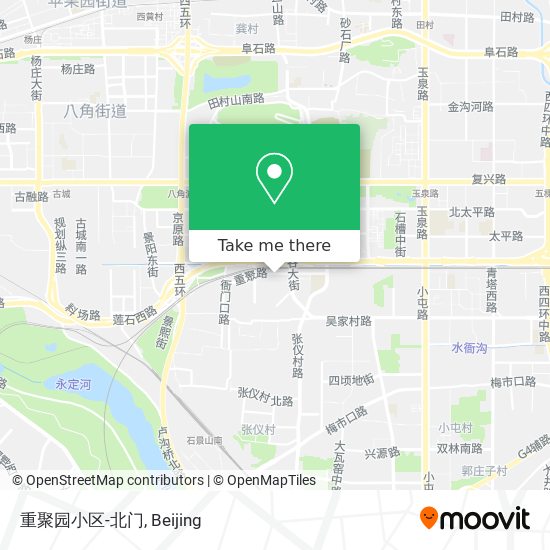 重聚园小区-北门 map