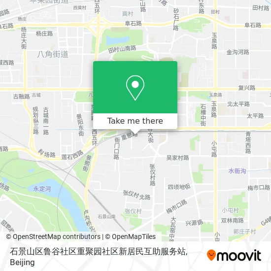 石景山区鲁谷社区重聚园社区新居民互助服务站 map