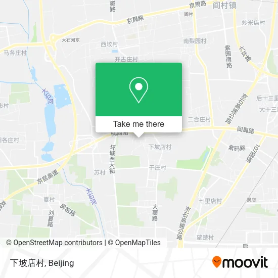 下坡店村 map