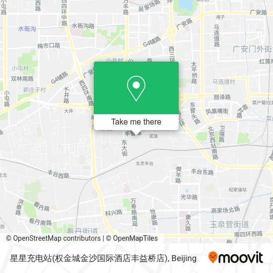 星星充电站(权金城金沙国际酒店丰益桥店) map