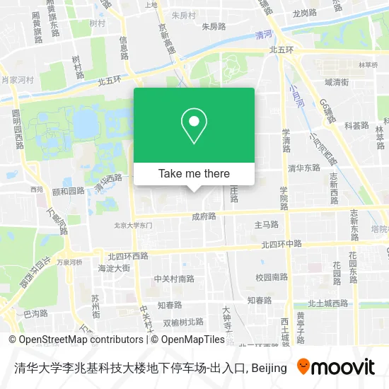 清华大学李兆基科技大楼地下停车场-出入口 map