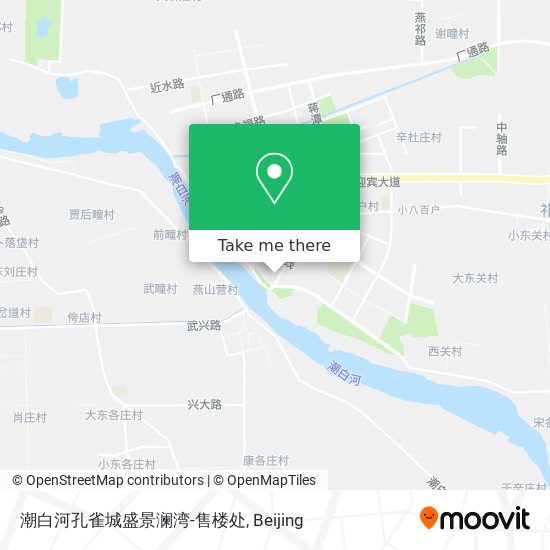 潮白河孔雀城盛景澜湾-售楼处 map