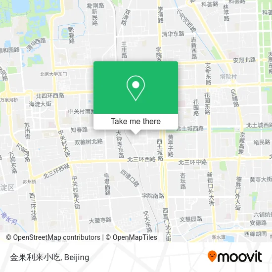 金果利来小吃 map