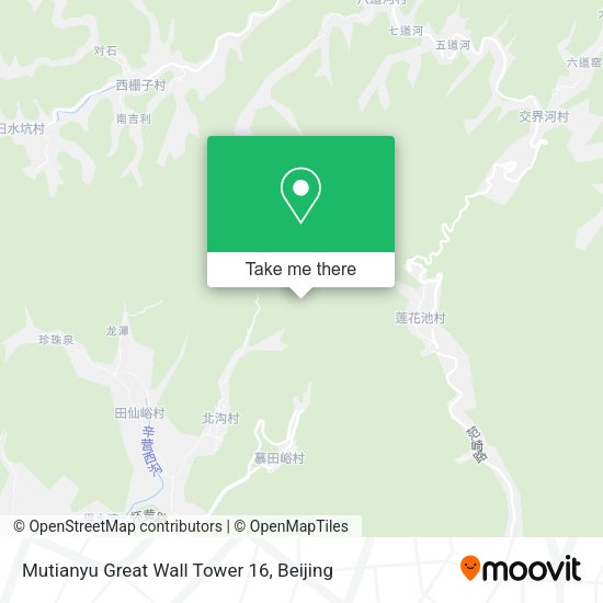 Mutianyu Great Wall Tower 16 map