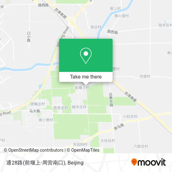 通28路(前堰上-周营南口) map