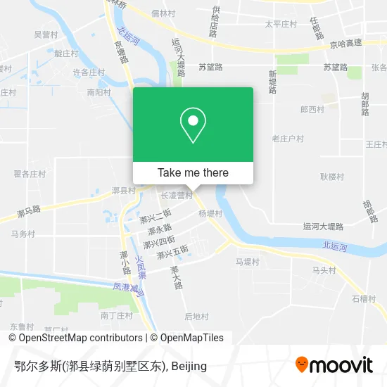 鄂尔多斯(漷县绿荫别墅区东) map