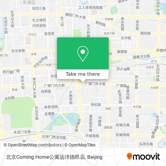 北京Coming Home公寓远洋德邑店 map