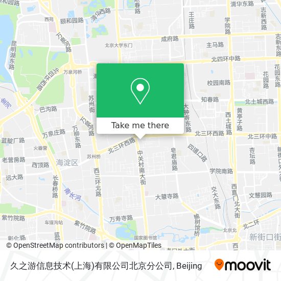 久之游信息技术(上海)有限公司北京分公司 map