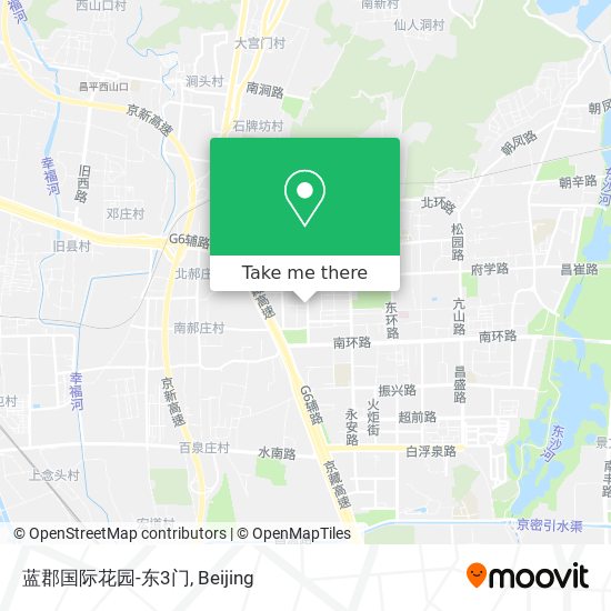 蓝郡国际花园-东3门 map