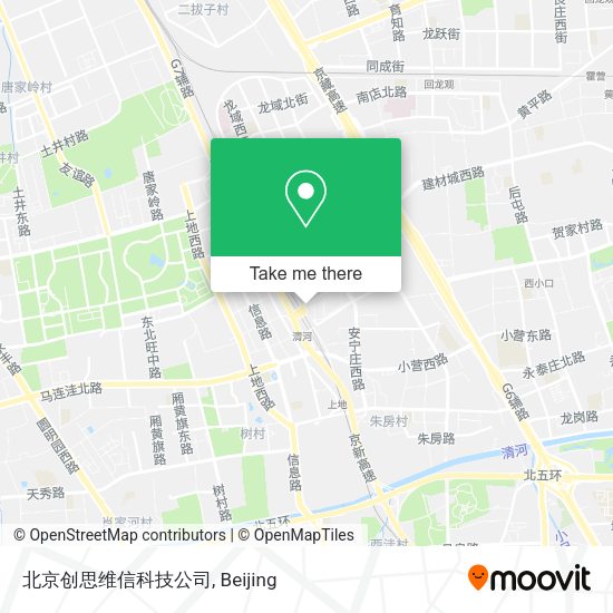 北京创思维信科技公司 map