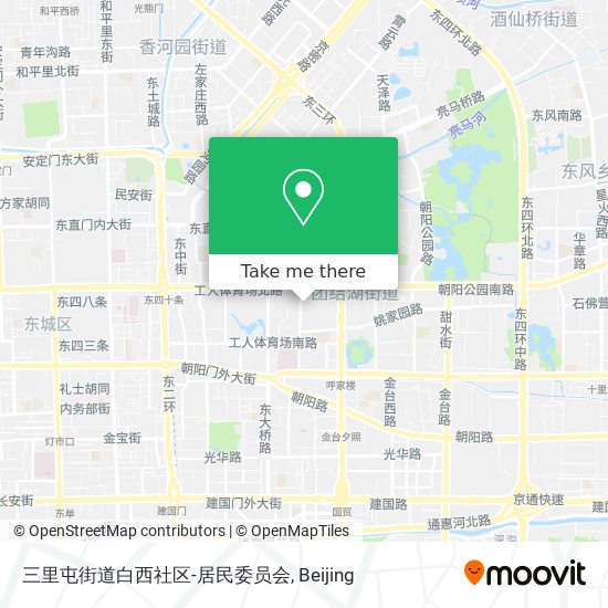 三里屯街道白西社区-居民委员会 map