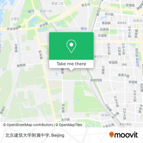 北京建筑大学附属中学 map