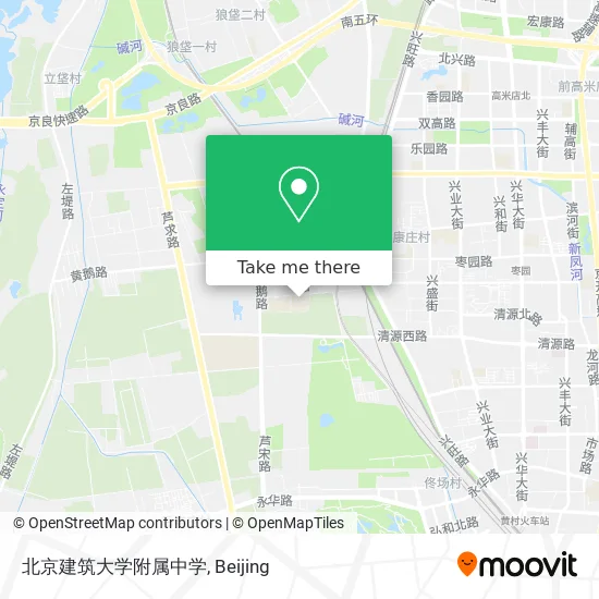 北京建筑大学附属中学 map
