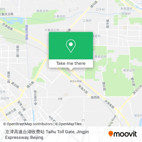 京津高速台湖收费站 Taihu Toll Gate, Jingjin Expressway map