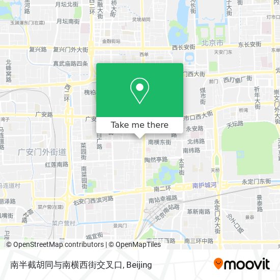 南半截胡同与南横西街交叉口 map