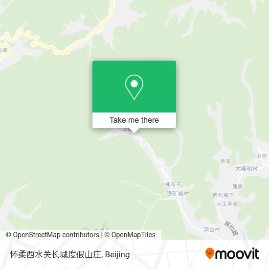 怀柔西水关长城度假山庄 map