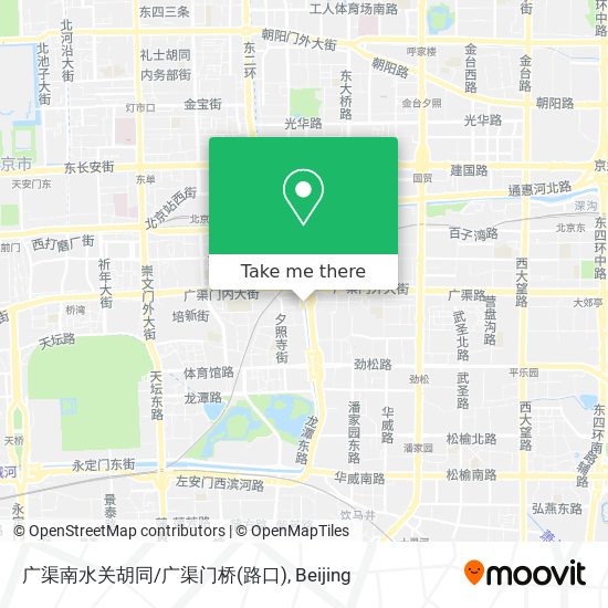 广渠南水关胡同/广渠门桥(路口) map