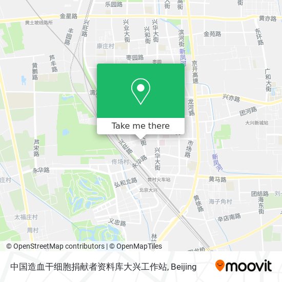 中国造血干细胞捐献者资料库大兴工作站 map