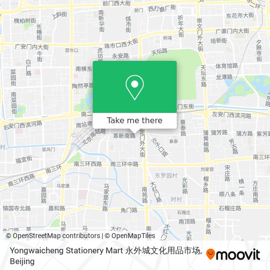 Yongwaicheng Stationery Mart 永外城文化用品市场 map