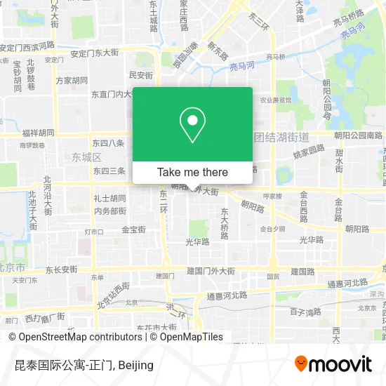 昆泰国际公寓-正门 map
