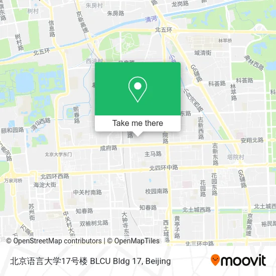 北京语言大学17号楼 BLCU Bldg 17 map