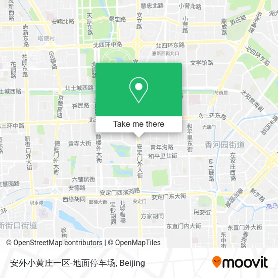 安外小黄庄一区-地面停车场 map