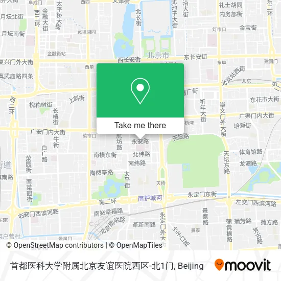 首都医科大学附属北京友谊医院西区-北1门 map