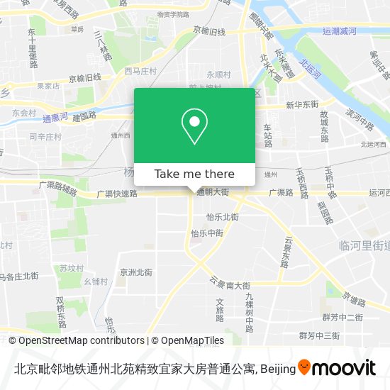 北京毗邻地铁通州北苑精致宜家大房普通公寓 map