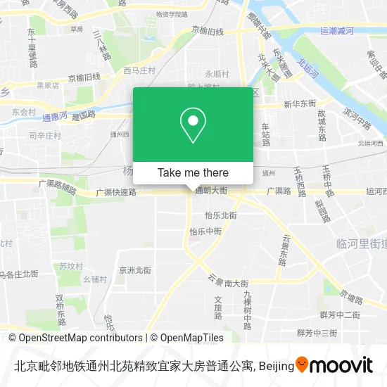 北京毗邻地铁通州北苑精致宜家大房普通公寓 map