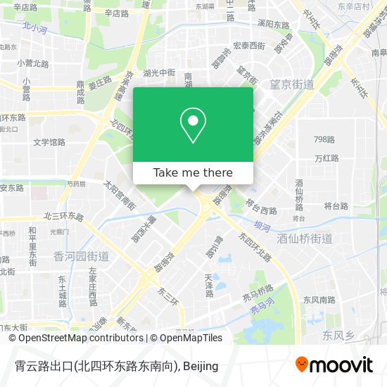 霄云路出口(北四环东路东南向) map