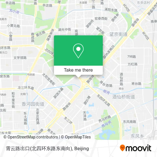 霄云路出口(北四环东路东南向) map