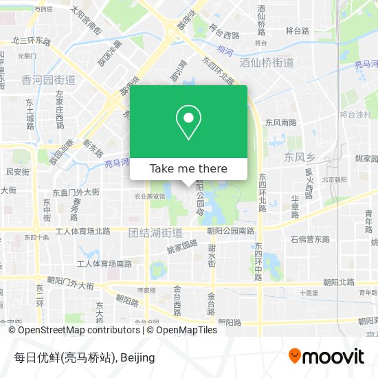 每日优鲜(亮马桥站) map