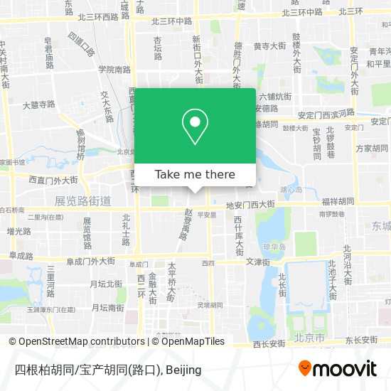 四根柏胡同/宝产胡同(路口) map