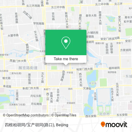 四根柏胡同/宝产胡同(路口) map