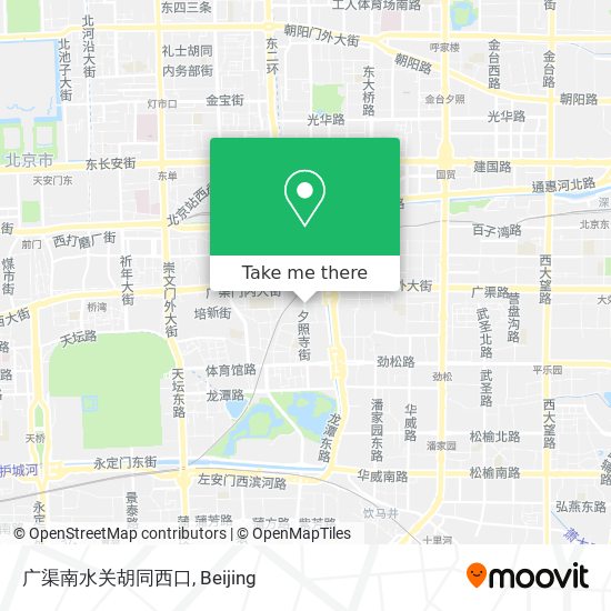 广渠南水关胡同西口 map
