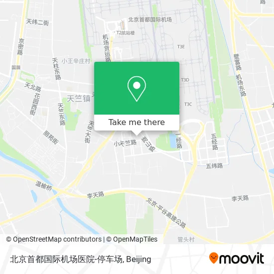 北京首都国际机场医院-停车场 map