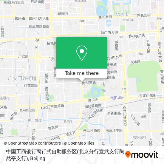 中国工商银行离行式自助服务区(北京分行宣武支行陶然亭支行) map
