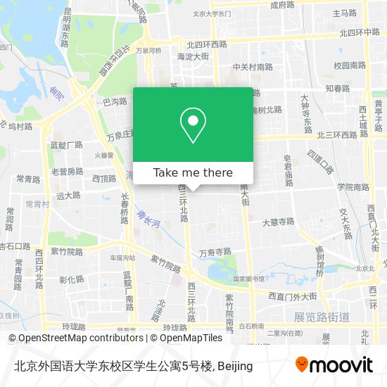 北京外国语大学东校区学生公寓5号楼 map