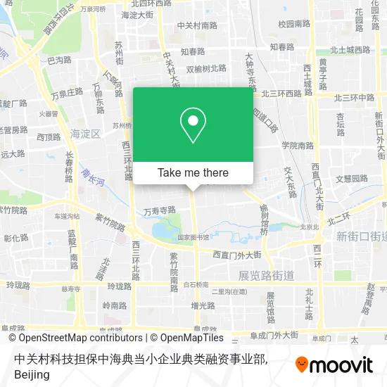 中关村科技担保中海典当小企业典类融资事业部 map