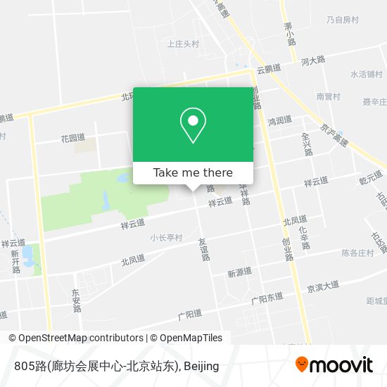 805路(廊坊会展中心-北京站东) map