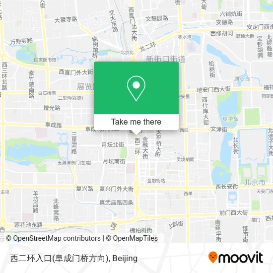 西二环入口(阜成门桥方向) map