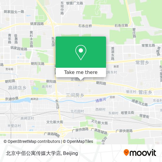 北京中佰公寓传媒大学店 map