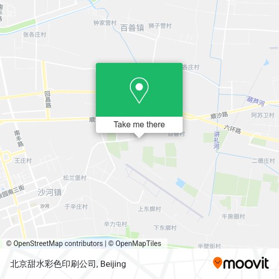 北京甜水彩色印刷公司 map