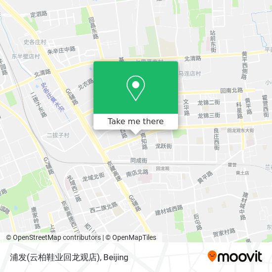浦发(云柏鞋业回龙观店) map