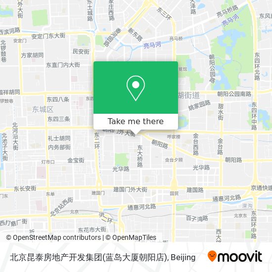 北京昆泰房地产开发集团(蓝岛大厦朝阳店) map